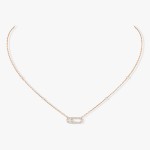 Messika - Move Uno Necklace Rose Gold Diamond Pave